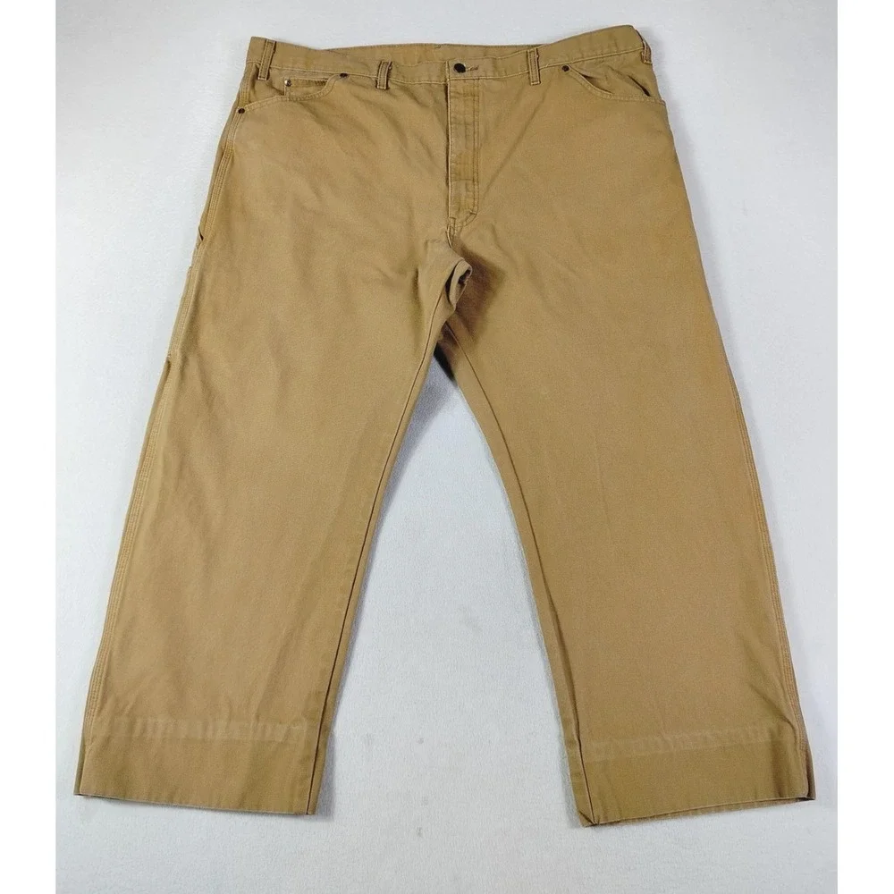 Dickies‎ Carpenter Pants Mens 44x30 Beige Canvas Workwear Utility Heavyweight